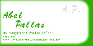 abel pallas business card